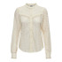 Camisa Mulher Only Onlreba Camisa L/S de renda Wvn Noos Egret
