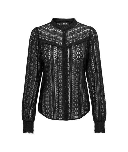 Camisa Mulher Only Onlreba Camisa L/S de renda Wvn Noos...