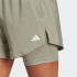 Calça Fitness Mulher por Adidas Aeroready Minimal 2 In 1 Shorts Cinzento