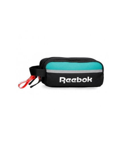 Estojo Reebok Três compartimentos e sobreposição Preto
