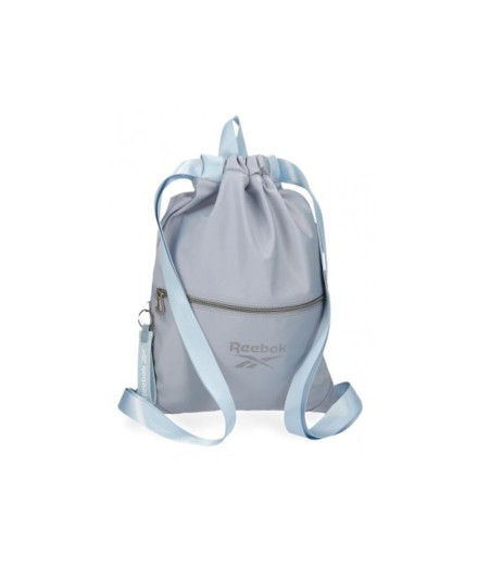 Mochila Reebok Saco Anabel com bolso frontal azul claro