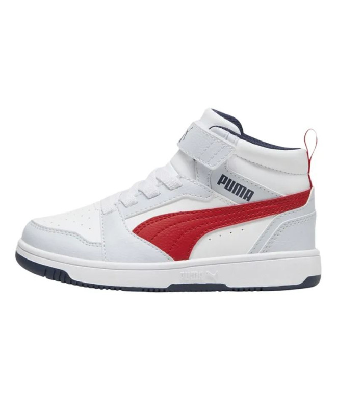 Futebol Infantil Bota Puma Ebound V6 Mid Silver...