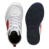 Futebol Infantil Bota Puma Ebound V6 Mid Silver Mist Cl Cinzento/Vermelho/Branco