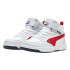 Futebol Infantil Bota Puma Ebound V6 Mid Silver Mist Cl Cinzento/Vermelho/Branco