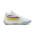 Sapatilhas Basquetebol Court de Puma Pro Branco-Amarelo Sizzle-Equipa Violeta