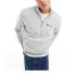 Moletom Champion Homem Sweatshirt com meio fecho de correr cinzenta