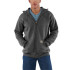Moletom Homem Carhartt com capuz com fecho de correr Carbono