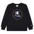 Camiseta Champion Homem Manga comprida com gola redonda Preto