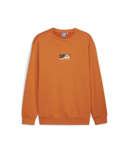 Moletom Homem Puma Better Sportswear Crew Laranja