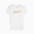Camiseta Menina Puma Essentials+ Script Metallic G Branco/Dourado