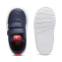 Sapatilhas Puma Courtflex V3 V Infantil Navy Branco Vermelho