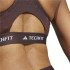Sutiã esportivo Fitness adidas Mulher da Techfit Medium Support Castanho