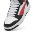 Sapatilhas Infantil Puma Rebound V6 Mid Preto/Branco/Vermelho