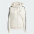 Casaco adidas Mulher Casaco com capuz de lã com 3 riscas e fecho integral Essentials Bege