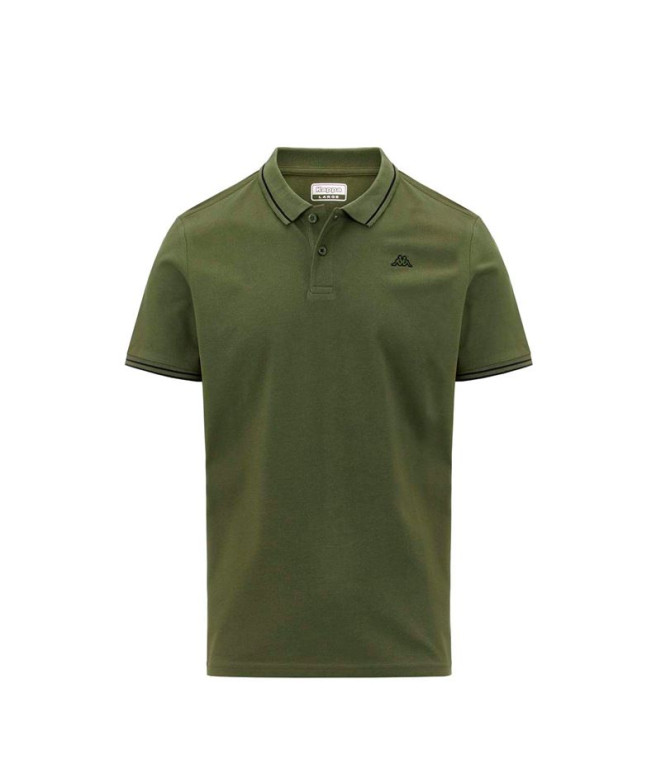 Polo Kappa Ezio Korporate Verde Azeitona Preto...