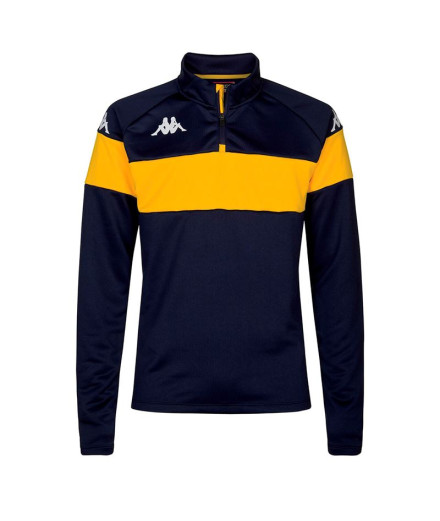 Moletom Fitness Kappa Homem Dovare azul-marinho/amarelo...