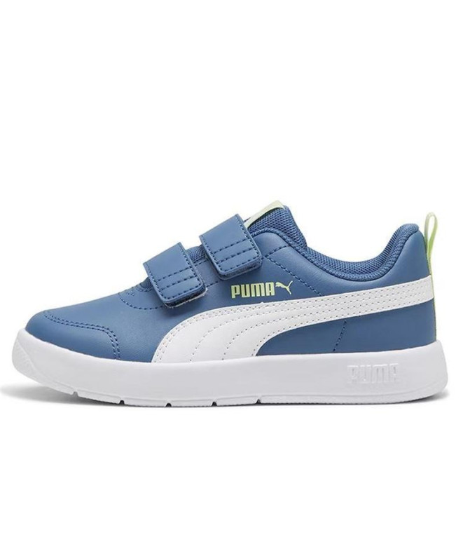 Sapatilhas Infantil Puma Courtflex V3 V Azul...