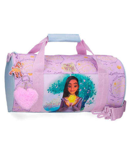 Bolsa Saco de Viagem Disney 35 Cm Wish Watch Us Shine Rosa