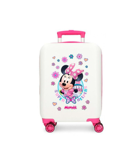 Trolley Disney Abs Mala 50Cm.4R.Minnie Super Helpers Branco