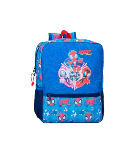 Mochila Marvel 33Cm. Aranha Power Of 3 Azul