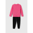 Conjunto adidas Set Infantil Little Essentials Logo Jogger Fleece Rosa