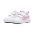 Sapatilhas Puma Courtflex V3 V Infantil Branco Rosa