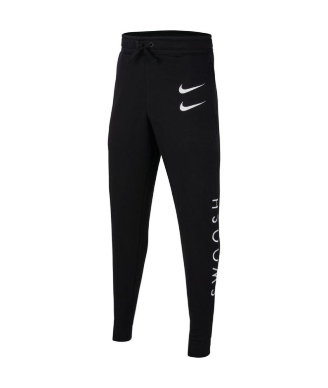 Calças Nike Sportswear Swoosh Boys Preto