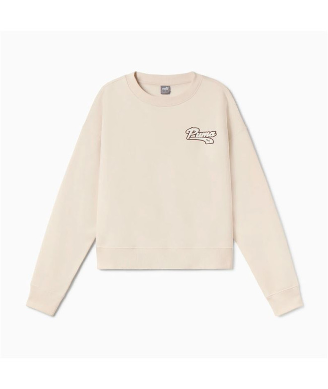 Moletom Puma Script Crew Fl Mulher