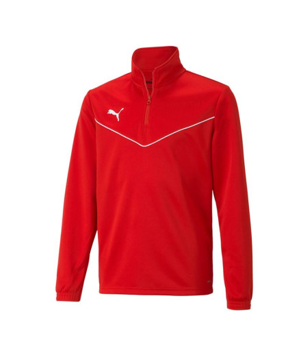 Moletom Infantil Puma 1/4 Team Rise Vermelho