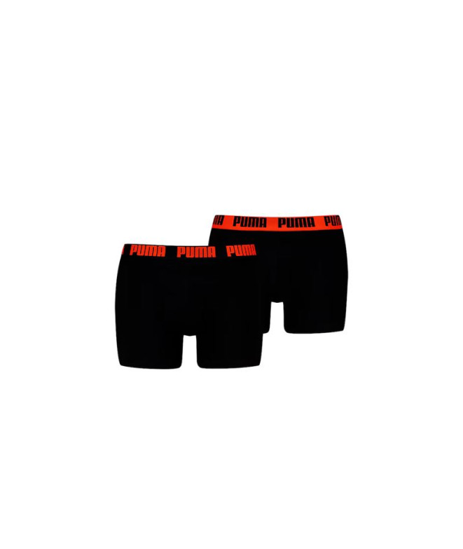 Cuecas Homem Puma Everyday Basic Preto/Laranja...