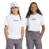 Camiseta adidas Infantil Linear 160 Branco/Preto