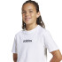 Camiseta adidas Infantil Linear 160 Branco/Preto