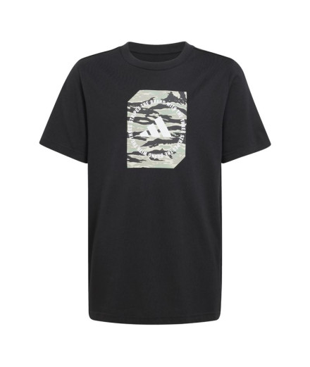 Camiseta adidas Menino Caixa Camo Preto