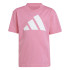 Camiseta adidas Infantil Essentials Grande logótipo rosa/branco