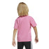 Camiseta adidas Infantil Essentials Grande logótipo rosa/branco