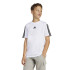 Camiseta adidas Infantil 3 bandas Branco/Preto