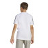 Camiseta adidas Infantil 3 bandas Branco/Preto
