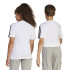 Camiseta adidas Infantil 3 bandas Branco/Preto
