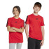 Camiseta adidas Infantil 3 bandas Rubpur/Preto