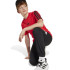 Camiseta adidas Infantil 3 bandas Rubpur/Preto