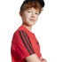 Camiseta adidas Infantil 3 bandas Rubpur/Preto