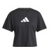 Camiseta Fitness adidas Mulher by Essentials Grande logótipo de desempenho Treino Preto