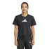 Camiseta Fitness adidas Mulher by Essentials Grande logótipo de desempenho Treino Preto