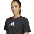 Camiseta Fitness adidas Mulher by Essentials Grande logótipo de desempenho Treino Preto