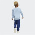 Calça adidas French Terry Infantil Lk Big Logo Jog Azul/Branco