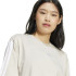 Camiseta adidas Mulher 3 Band Boyfriend creme