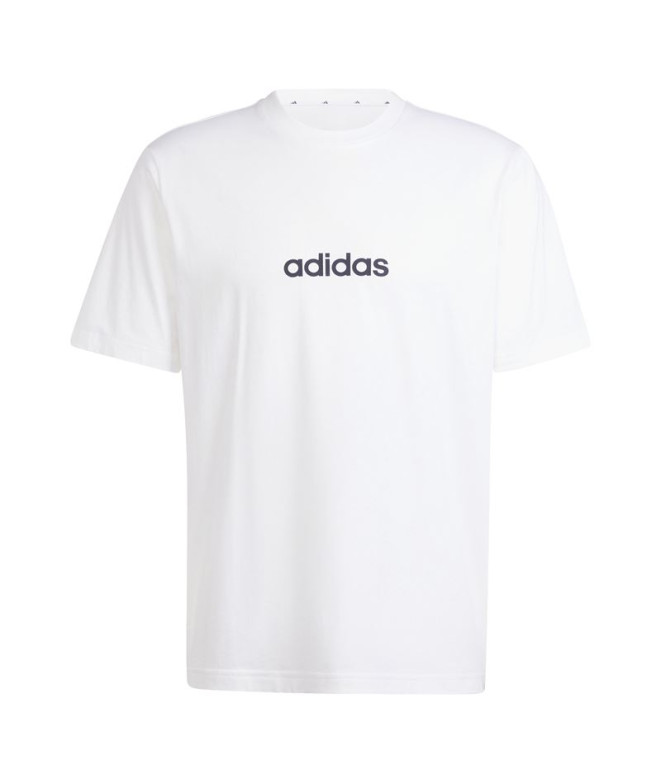 Camiseta adidas Homem Linerar Single Branco/Preto