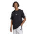 Camiseta adidas Homem 3 riscas simples preto/branco