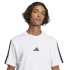 Camiseta adidas Homem 3 riscas simples branco/preto