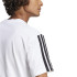 Camiseta adidas Homem 3 riscas simples branco/preto